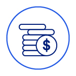 icon showing a stack of coins