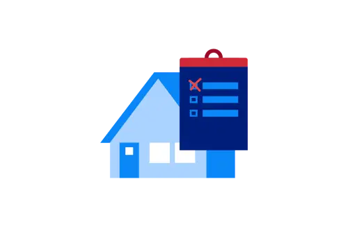 house and checklist icons showing home loan closing costs