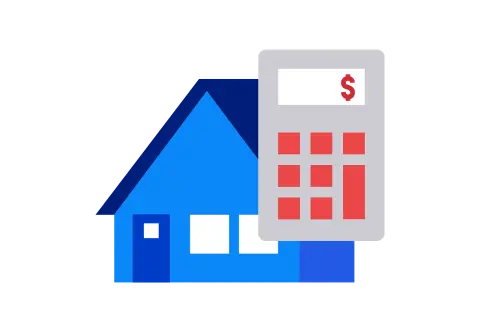 house with calculator icon illustrating apr vs interest rate
