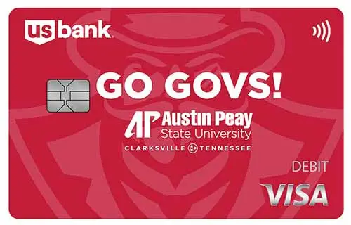 Austin Peay State University Go Govs Visa debit card