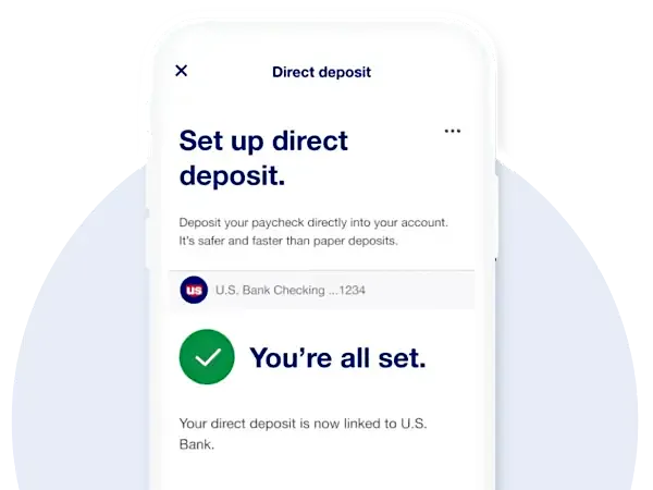 Online direct deposit setup confirmation