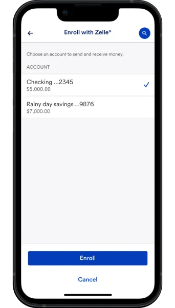 Enroll in Zelle - Connect your account
