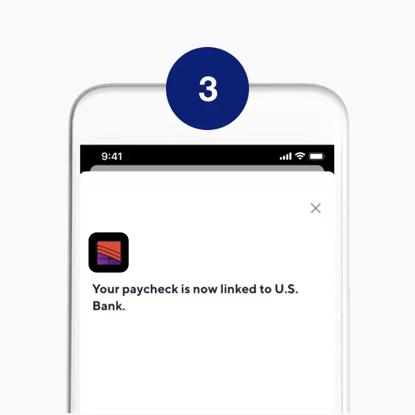 Direct deposit setup step 3 - completed