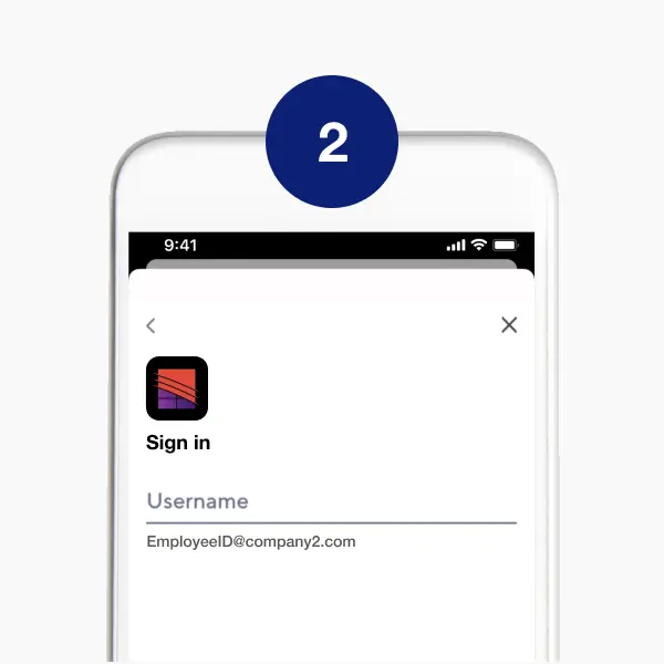 Direct deposit setup step 2 - Log in