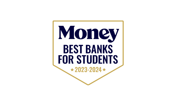 2023-2024 Money Best Banks for Students award logo