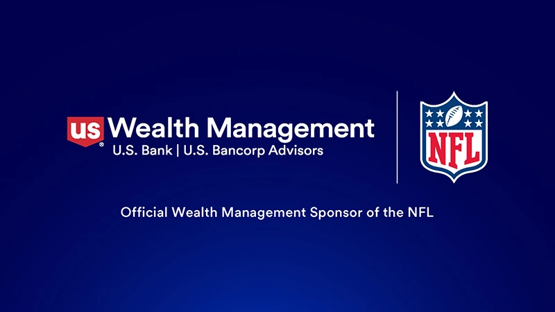 Logos of the NFL and U.S. Bank side by side
