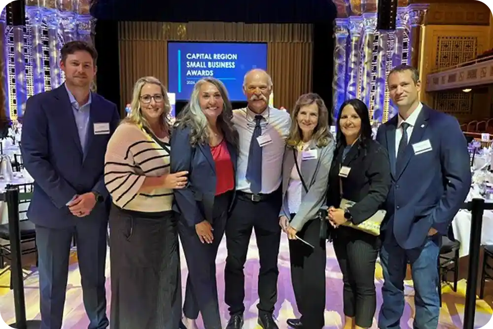 Group of people at an awards ceremony