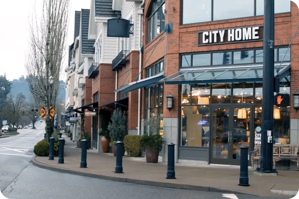 The exterior of a City Home business.
