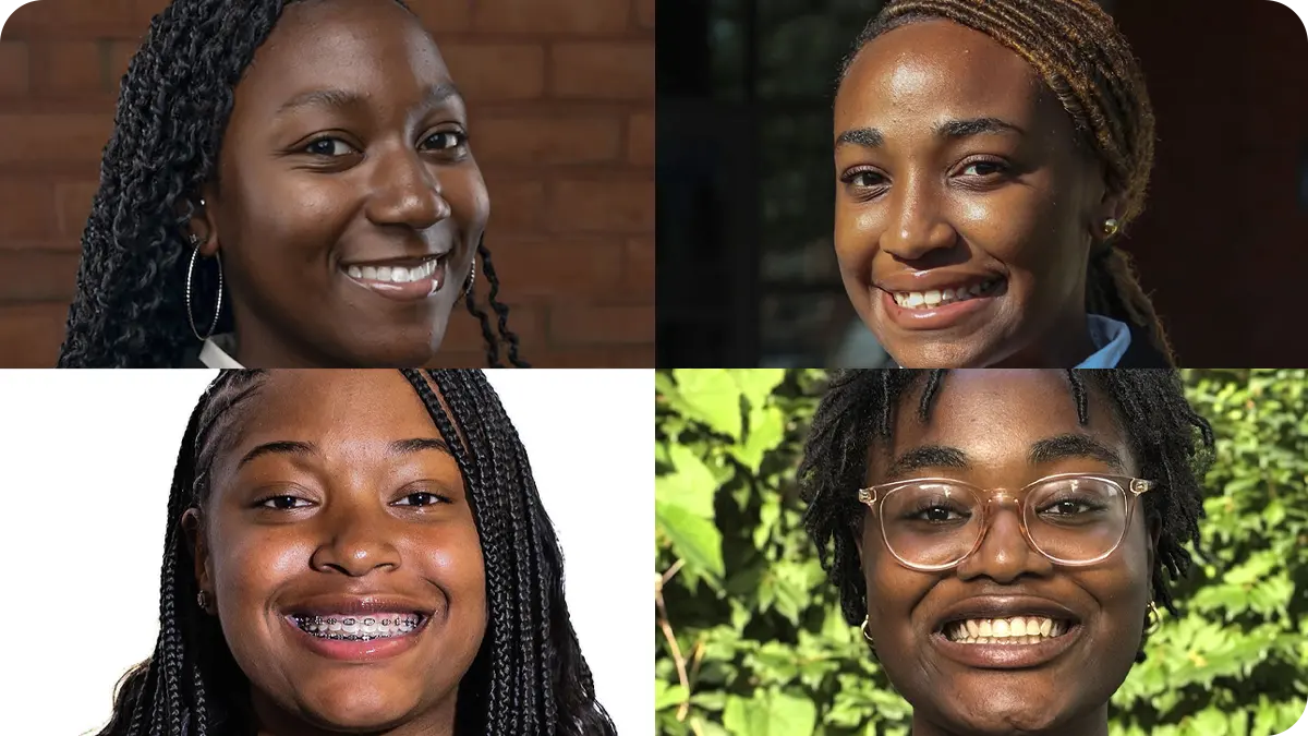 A composite of four headshots of women.