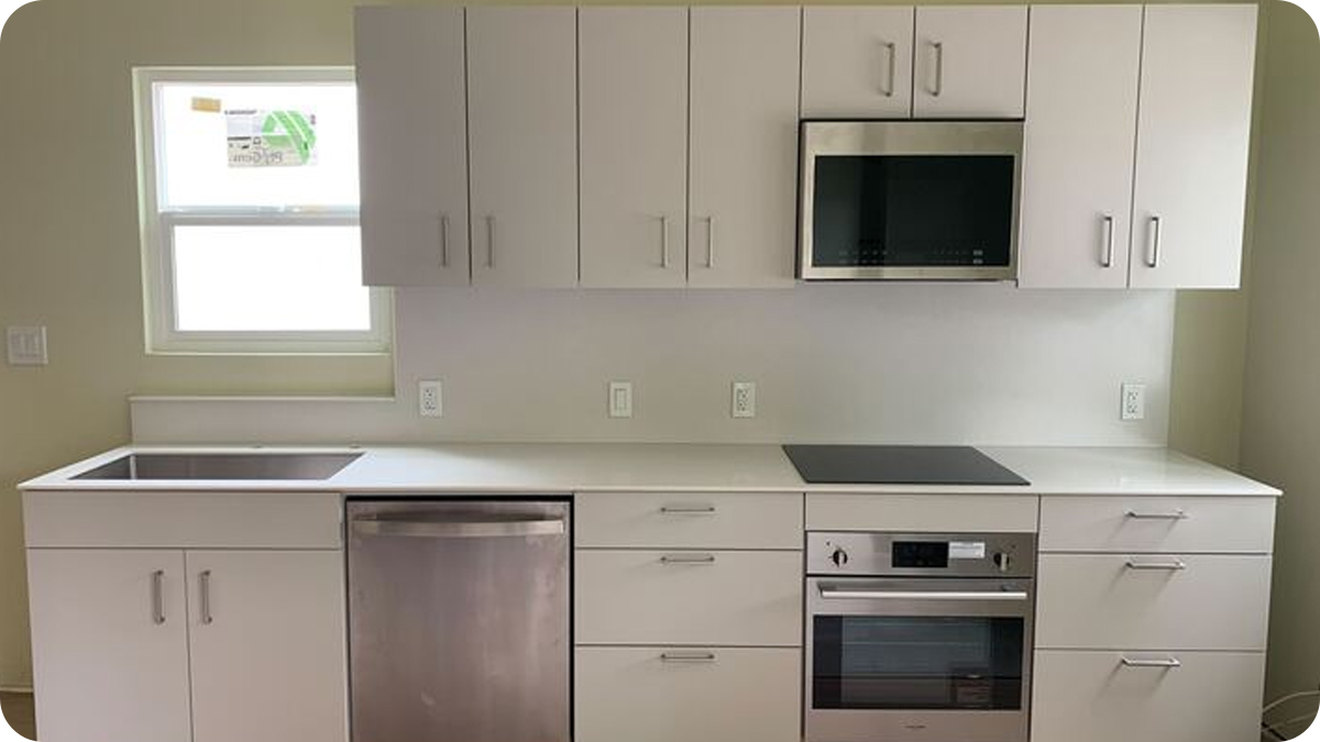 A set of kitchen components.