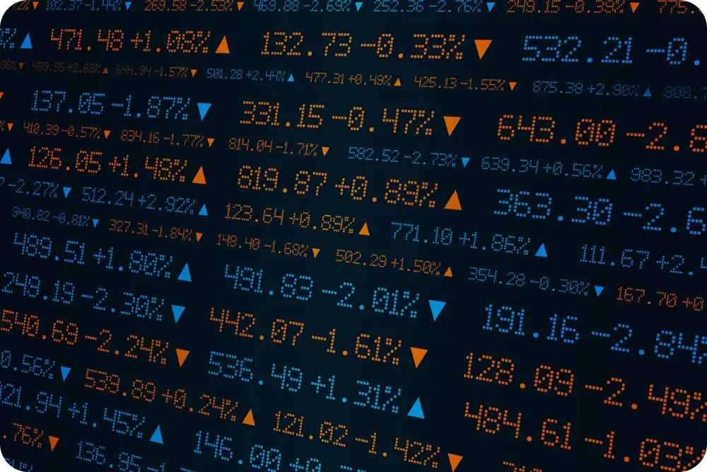 Stock market screen