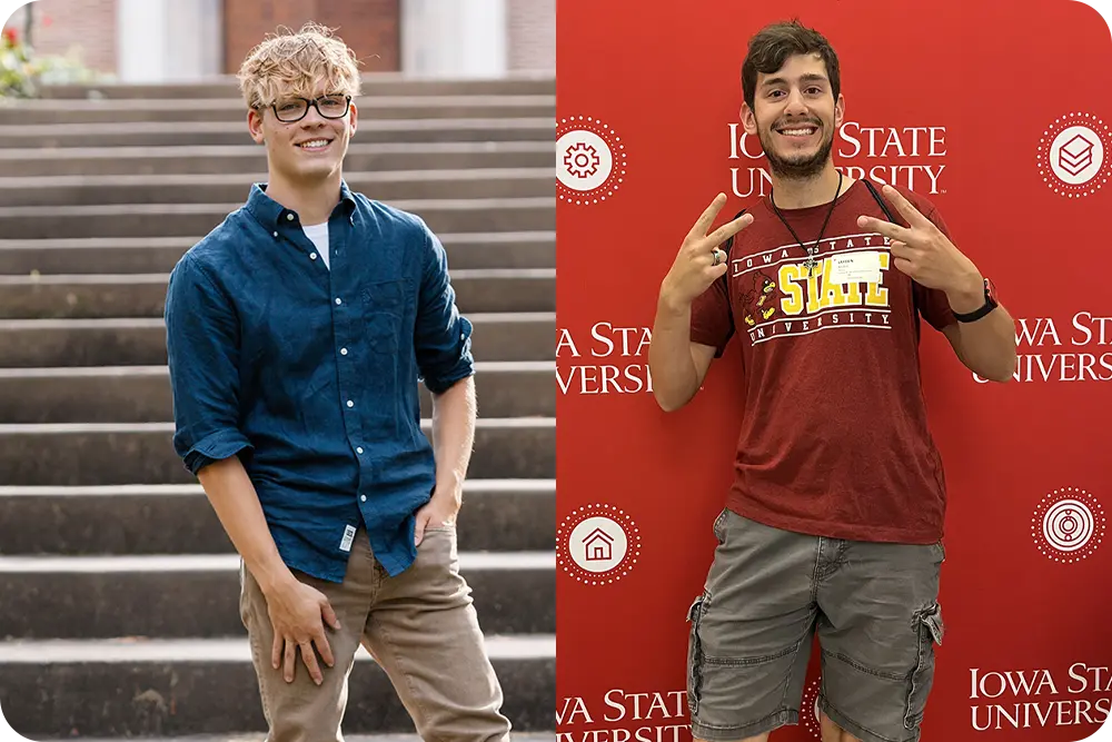 Collage of two student winners