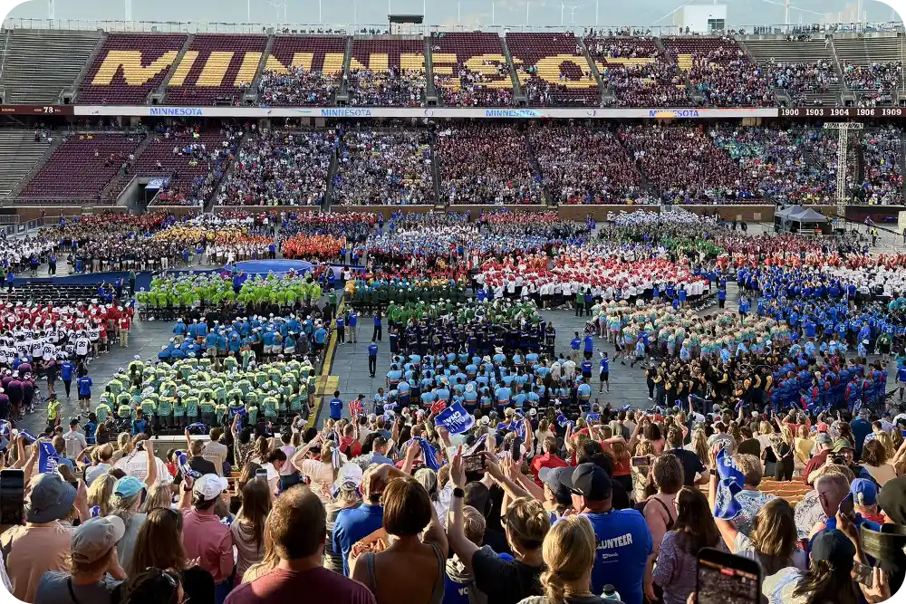 The crowd at the Special Olympics in Minnesota.