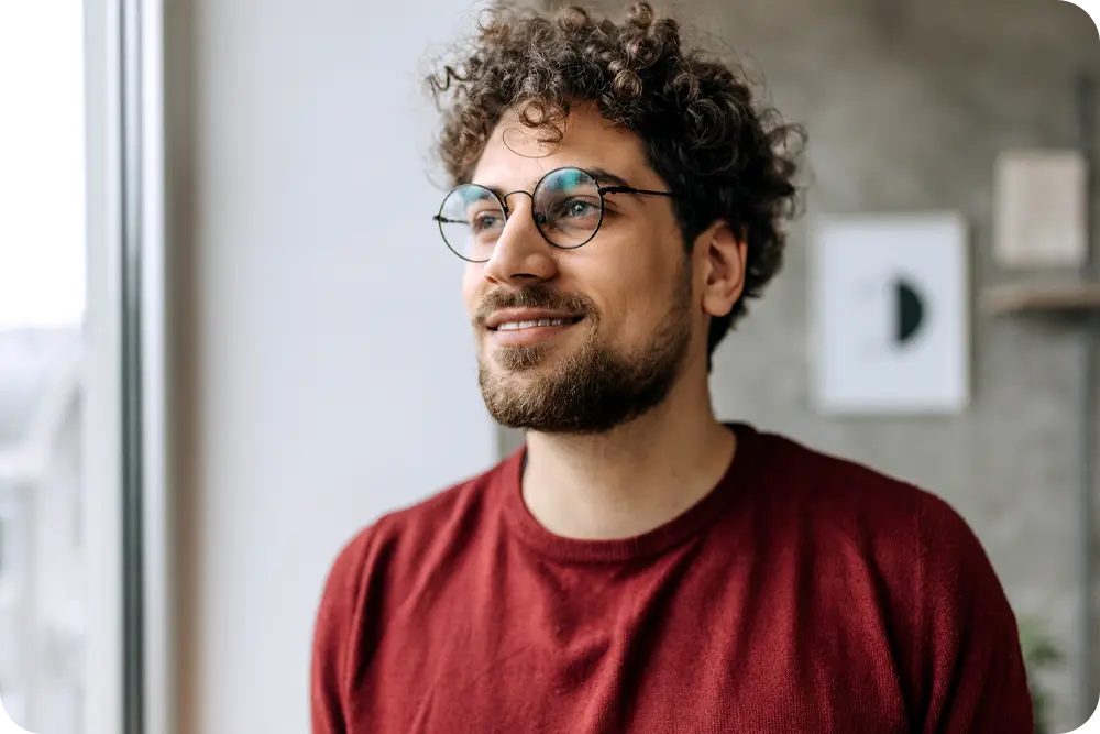 A man smiling
