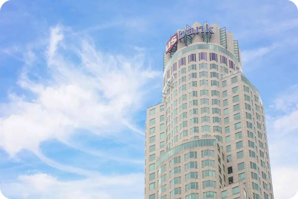 The U.S. Bank tower in Los Angeles