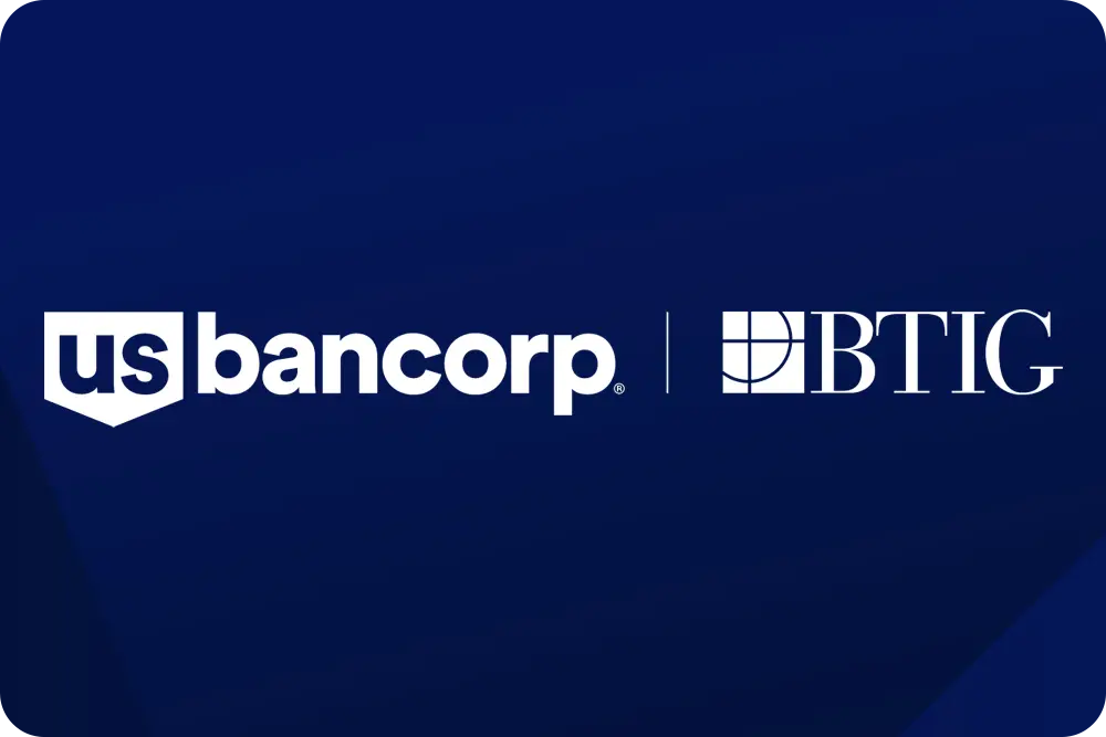 Logos of U.S. Bank and BTIG
