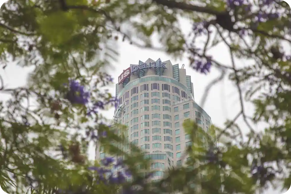The U.S. Bank tower in Los Angeles