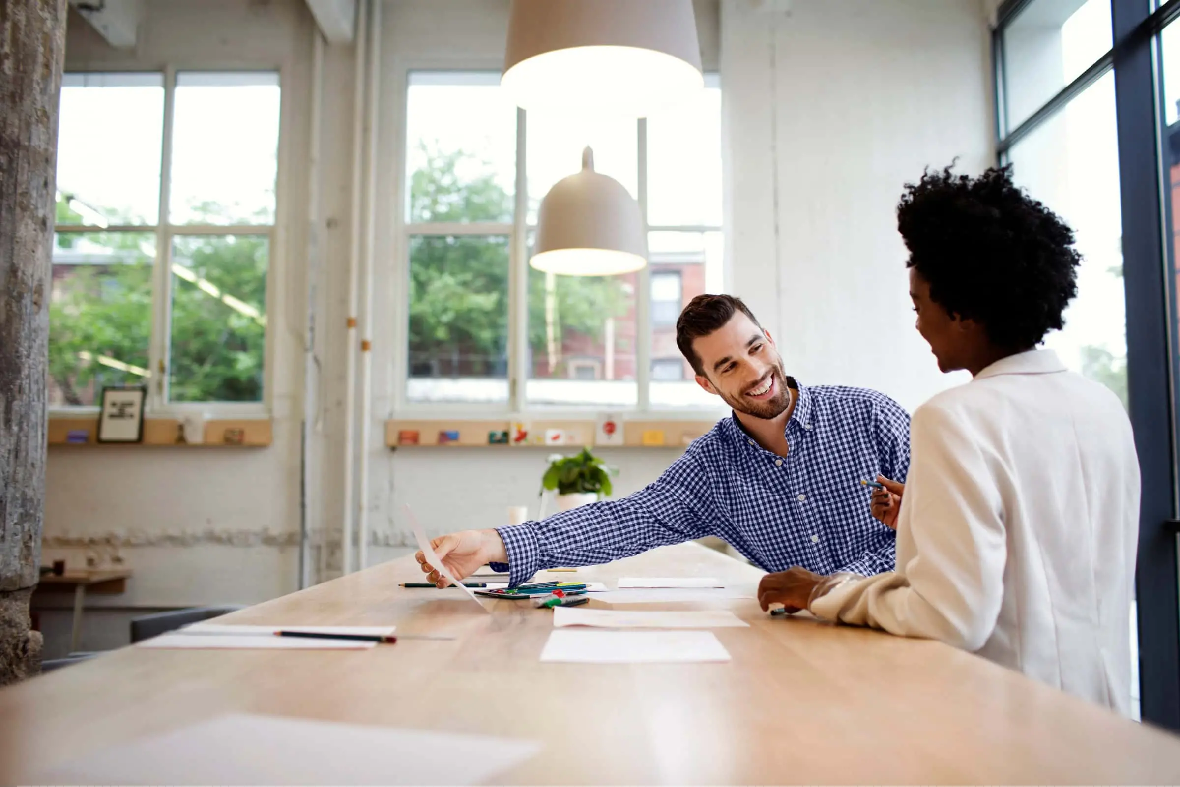 photo of team members discussing