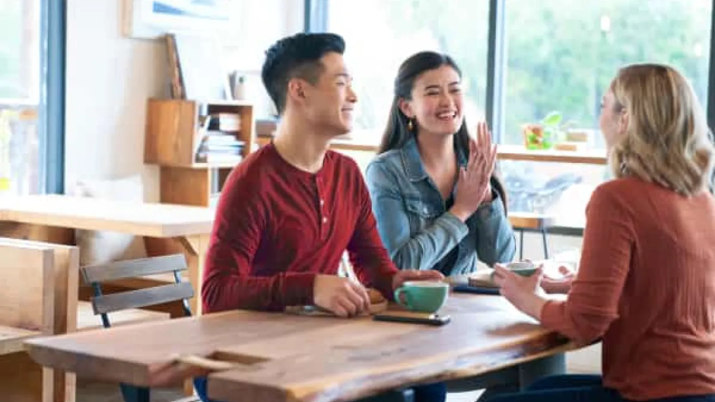 Couple discuss with banker