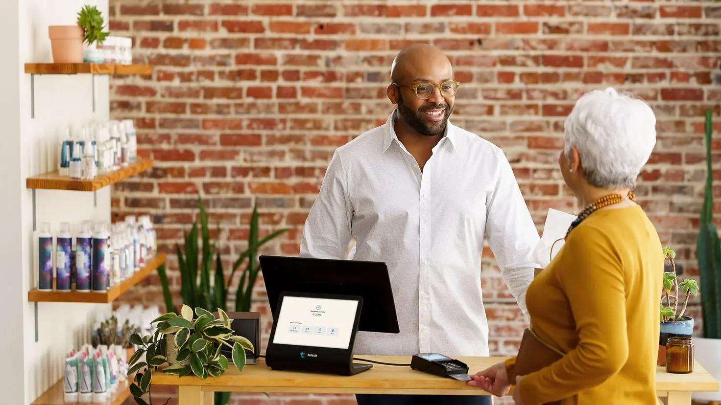 business owner discussing