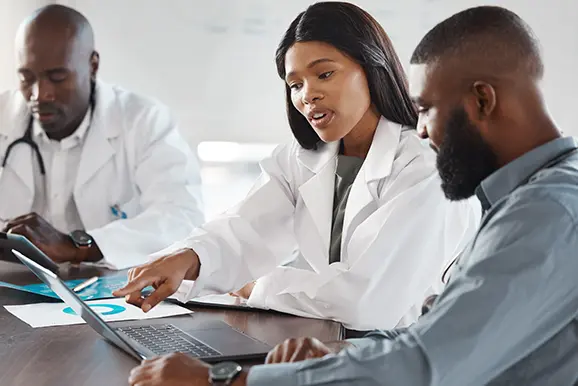 Doctor discussing Payee Choice options