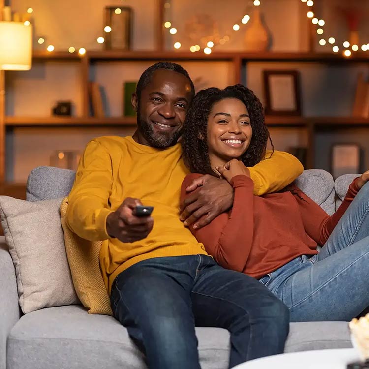 couple watching tv