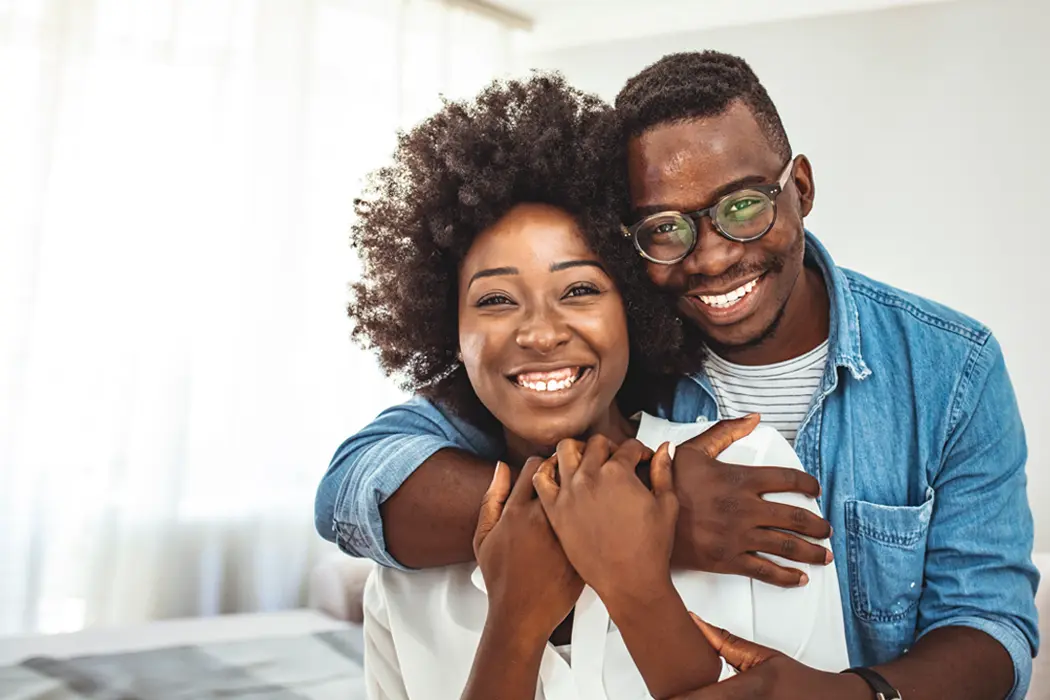 Couple laughing