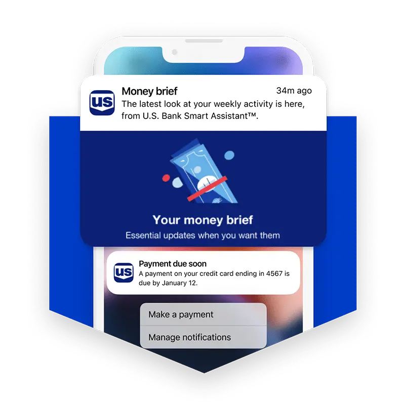 Account alerts displaying on a phone