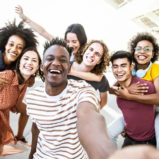 Group of students on campus