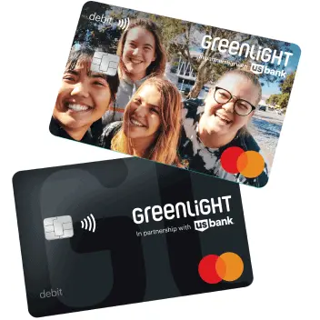Optional debit card with a teen checking account