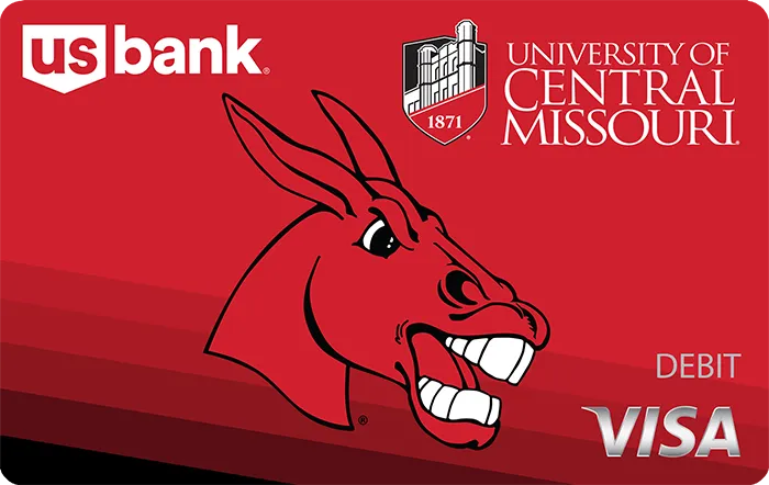 Image of the University of Central Missouri debit card