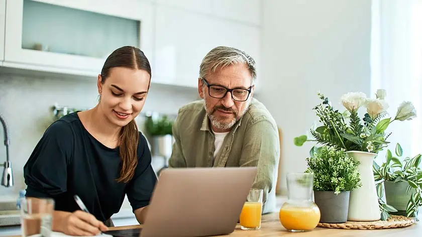 father and daughter preparing for age of majority authorizations