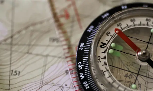 Compass and map