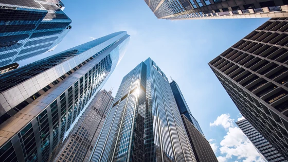 Modern office buildings and urban skyscrapers