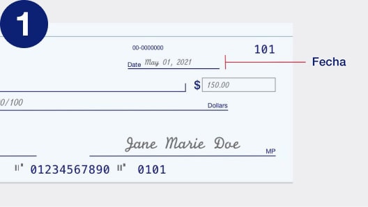 Paso 1: Cómo fechar el cheque