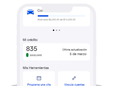Vista de puntuación de crédito en la aplicación de U.S. Bank