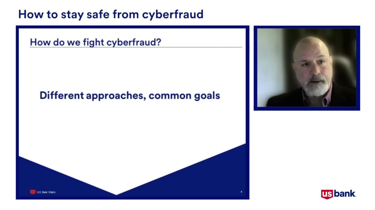 screen shot from the webinar about avoiding cyberfraud