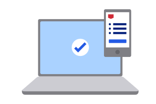 ilustración computadora portátil abierta y teléfono móvil