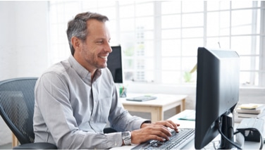 Man working at computer