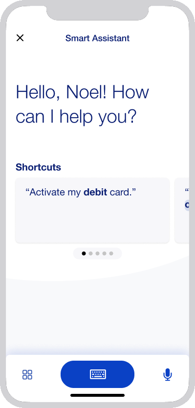 U.S. Bank Smart Assistant features by voice.