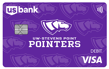 University of Wisconsin Stevens Point affinity debit card art