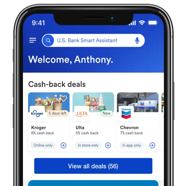 View all deals button in the U.S. Bank Mobile App