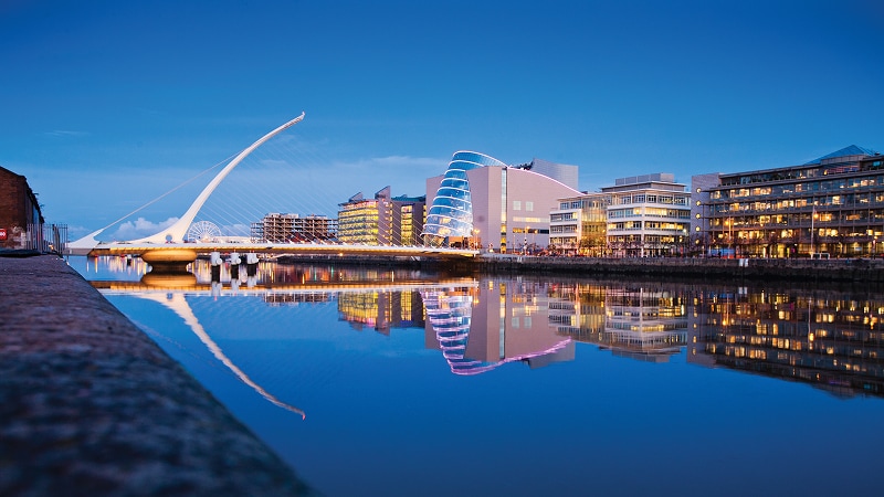 The Samuel Beckett Bridge in Dublin