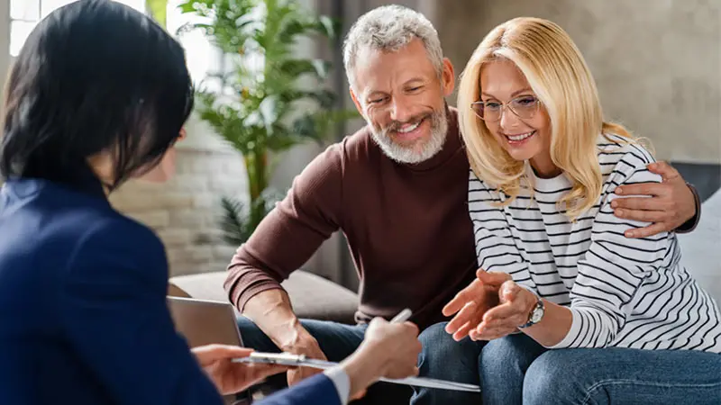 Meeting with a financial advisor