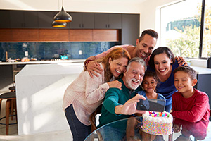 Family with grandparents