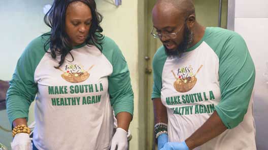 Javonne Sanders and Matthew N. Crawford of salad company Toss It Up