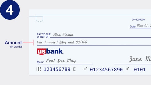 Step 4. How to write numbers in words on a check.