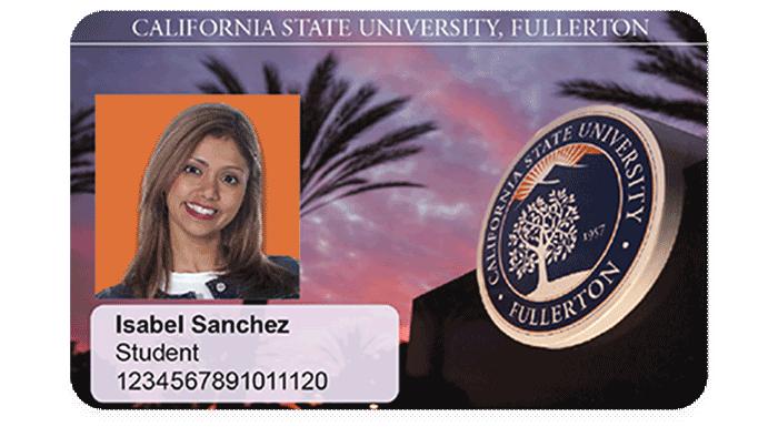 Picture of University of Cal State Fullerton's Student ID card