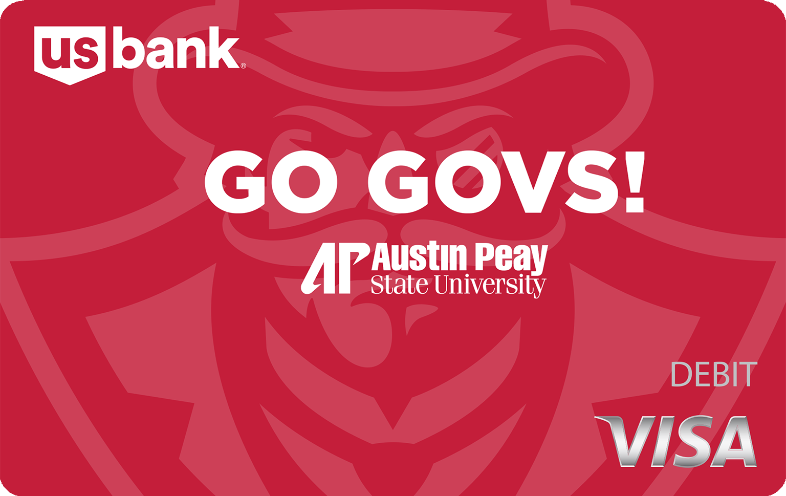 Austin Peay State University branded U.S. Bank Visa debit card