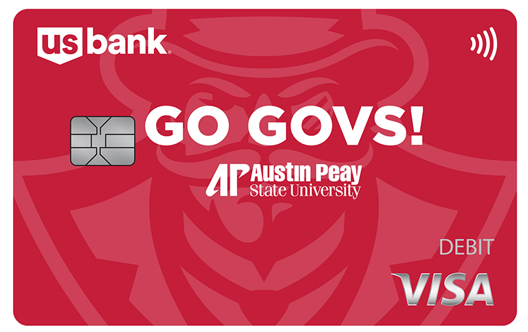 U.S. Bank Austin Peay State University Govs Visa Debit Card.